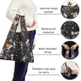 thumbnail image 5 of 5 Pack Foldable Shopping Bag,Black Halloween Dancing Skeletons Reusable Grocery Bags with Pockets,Large Reusable Tote Bags with Handles Waterproof & Lightweight, 5 of 6