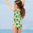thumbnail image 3 of FOR U DESIGNS Lightweight Baby Girl Sleeveless Swimwear Pineapple Palm Leaves Girls Beach Sport One-Piece Swimsuit Summer Bathing Suit Size 13-14, 3 of 8