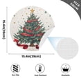 thumbnail image 2 of Ryvnso Christmas Tree Stars Round Plate Mats Dining Table Placemat Set of 4 for Holiday Decoration, 2 of 7