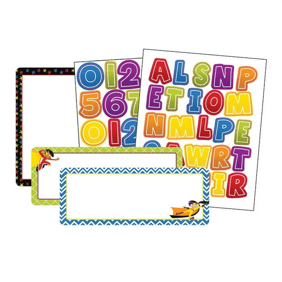 Carson-Dellosa Colorful Chalkboard Variety Sticker Pack, Super Power, Multicolor, Pack Of 197