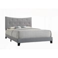 thumbnail image 5 of Queen Size Solid Rubberwood Platform Bed Frame with Tufted Headboard, Grey, No Box Spring Needed, for Bedroom, 5 of 5