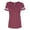 Vintage Burgundy/ White, variant on LAT Women's Football V-Neck Fine Jersey Tee