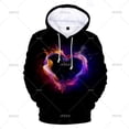 thumbnail image 3 of Sudadera con capucha con estampado 3D de llamas multicolores para hombre y mujer, sudadera con capucha de manga larga, ropa deportiva para exteriores, sudaderas de gran tamaño, 3 of 5