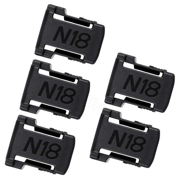 Riwesomey Paquete de 5 soportes de multicolores tamaño compacto instalación práctica soporte de montaje flexible soporte de baterías Herramientas eléctricas Negro Riwesomey TO009570-01