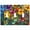 #3. Triple Toggle, variant on Metal Light Switch Wall Plate Outlet Cover (Printed Image of Colorful Stained Glass Flowers - Double Toggle)