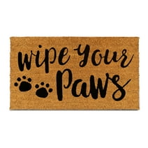 PLUS Haven Coco Coir Door Mat with Heavy Duty Backing, Wipe Your Paws Doormat, Easy to Clean Entry Mat, Beautiful Color and Sizing for Outdoor and Indoor uses, Home Décor, Size 17.5”x30”