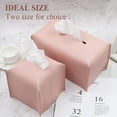 thumbnail image 7 of Tissue Box Cover, Modern Decorative PU Leather Rectangular Tissue Box Case Organizer Holder for Vanity Countertop, Night Stands, Livingroom, Office Desk & Car 9.5X5X5'', 7 of 7