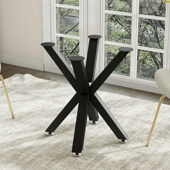 FUSHIAIPTC Table Legs 28 Inch for DIY Coffee Table Dining Table Golden Ratio Art Heavy Duty Metal Table Base to Glass Marble and Wood Table Tops are All Suitable Black