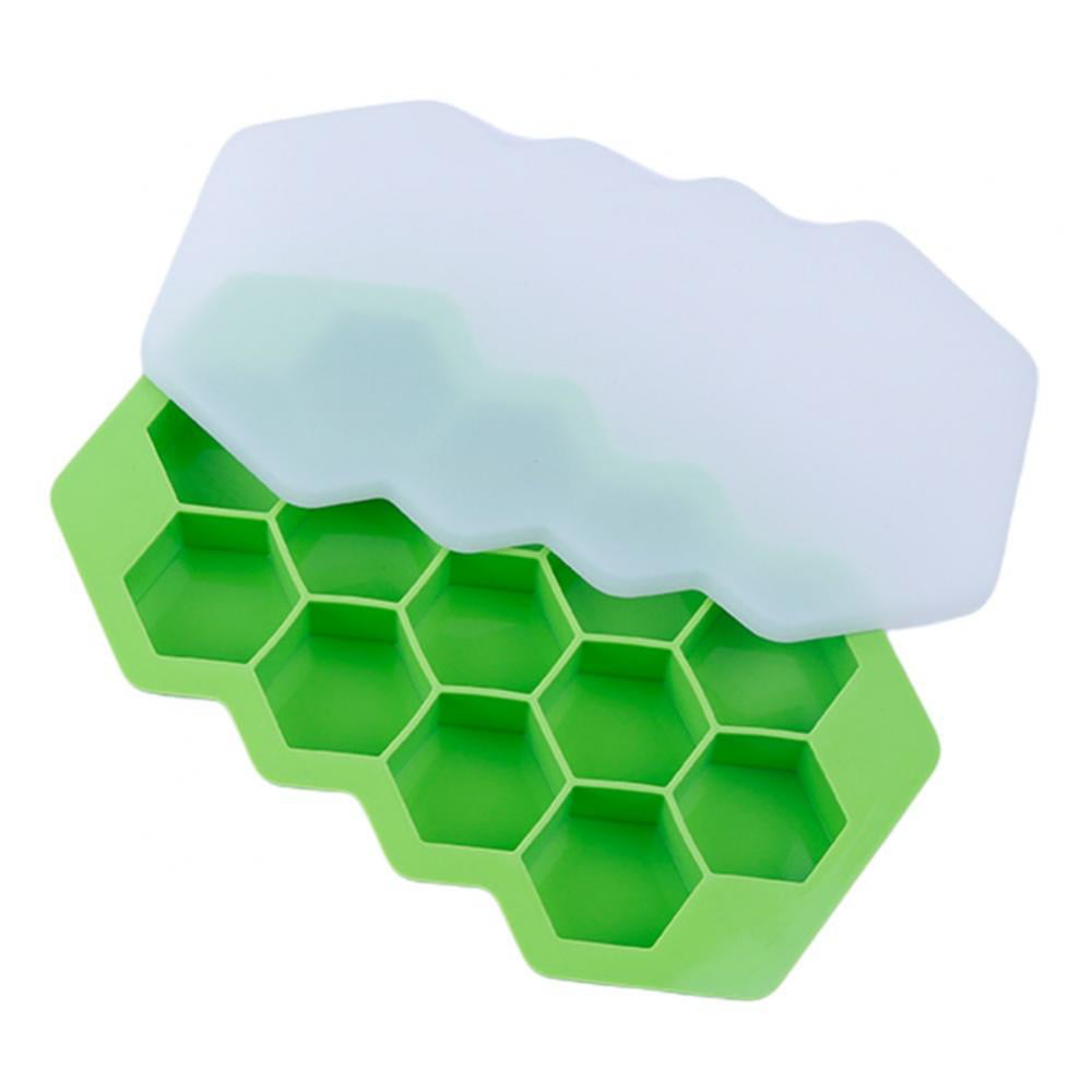 with Lid Details about   Honeycomb Silicone Ice Tray Easy To Release Ice Tray Mold.