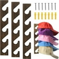 thumbnail image 7 of Pyaiiner Wooden Hat Rack Wall Baseball Cap Organizer Wooden Household Simple Hat Rack Suitable For Home Hat Hanging Storage, 7 of 7