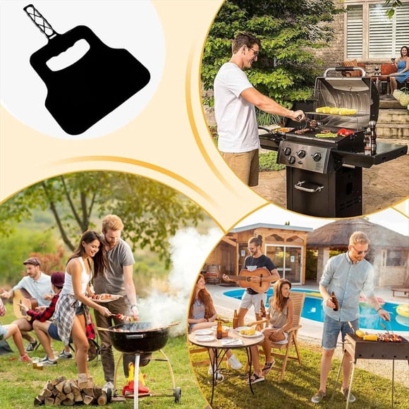 Barbecue Hand Fan - Manual Grill Fan Charcoal Grill Hand Fan Portable Flame Booster for Camping, Picnic