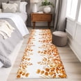 thumbnail image 4 of Orange Eucalyptus Leaves 2'x6' Runner Rugs for Hallway Kitchen Bedside Non Slip, Watercolor Spring Summer Botanical Entryway Rug Runners with Rubber Backing, Long Carpet Runner for Laundry Room, 4 of 8