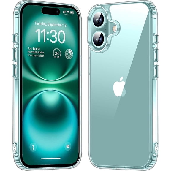 Entronix Clear Case Compatible with iPhone 16, Scratch-Resistant Back Slim Fit Cover