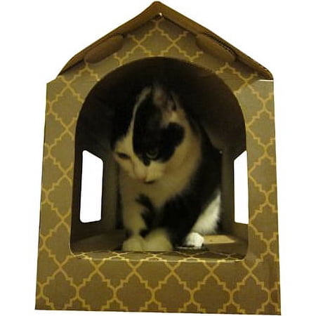 SmartyKat ScratchCabin Covered Cat Scratcher, 1ct