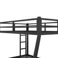 thumbnail image 5 of Metal Full XL over Queen Bunk Bed, Space-Saving, Noise-Free Design for Teens and Adults, Black, 5 of 6