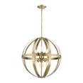 thumbnail image 5 of Livex Lighting  Stoneridge Antique Brass 6 Light Pendant Chandelier - 24"W x 28" - 64"H, 5 of 8