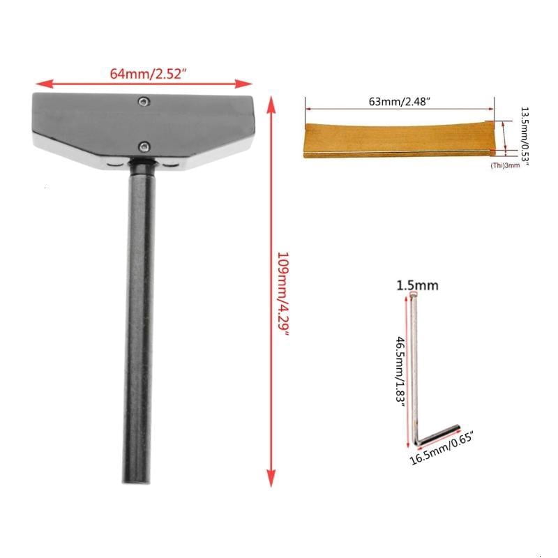 CEORPER Fretboard Press Caul and Radian Fret Inserts with Wrench Luthiers Repair Tool