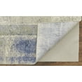 thumbnail image 3 of HomeRoots 513188 9 x 12 ft. Blue Green & Ivory Abstract Power Loom Distressed Rectangle Area Rug, 3 of 5
