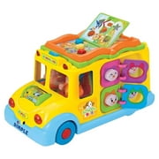 Dimple Educational Interactive School Bus Toy with Tons of Flashing Lights, Sounds, Responsive Gears and Knobs to Play with, Tons of Fun, Great for Kids and Toddlers by Dimple