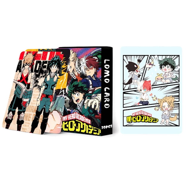 Pack de 30 unidades del anime My Heros Academias de Lomo Cards