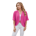 thumbnail image 3 of Cárdigan con Cuello en V y Aberturas Laterales, Color Rosa Brillante, Talla S, 3 of 10