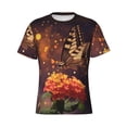 thumbnail image 4 of Vsdgher Butterfly Sitting on a Flower Print Men's Dry Fit Mesh Athletic Shirts Moisture Wicking Tennis T-Shirt Tops, 4 of 9