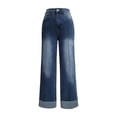 thumbnail image 5 of Wide Leg Jeans Woman 2026 Trendy High Waisted Stretch Slim Fit Bootcut Denim Pants Jean Trousers, 5 of 7