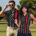 thumbnail image 2 of Jeiento American Flag Matching Golf Shirts for Couples Womens Tennis Tank Tops Slim Fit Short Sleeve Athletic Shirts Matching Activewear Set Sportswear for Couples, 2 of 7