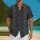thumbnail image 1 of Blusa y camisa de manga corta con cuello vuelto Camisa casual para hombre Camisa de bolos vintage de manga corta Camisas de verano de playa cubana Camisa con botones Blusa para hombre Poliéster, 1 of 5