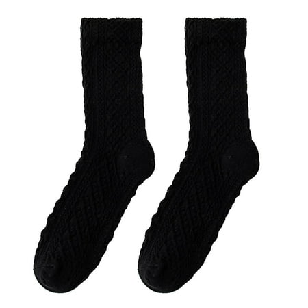 

TANGNADE Women Autumn And Winter Matching Thickened Warm Mid Tube Socks Women Thick Socks