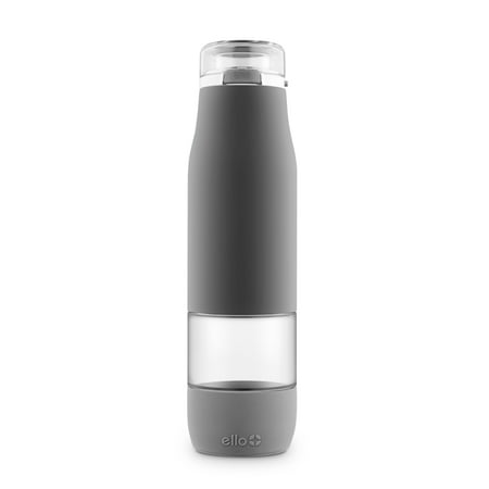 Ello Aura 24oz Glass Hydration Bottle Gray