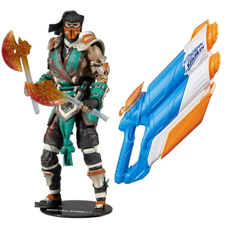 Toys Mortal Kombat Sub Zero Bloody Frozen Over Skin 7 Action Figure + Super Soaker Twin Tide, Pack of 2
