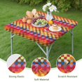 thumbnail image 4 of Colorful Geometric Pattern Square Fitted Tablecloth with Elastic Edge,Square Table Cover,Washable Elastic Table Cover for Home Kitchen Party Decor 34"x34", 4 of 6