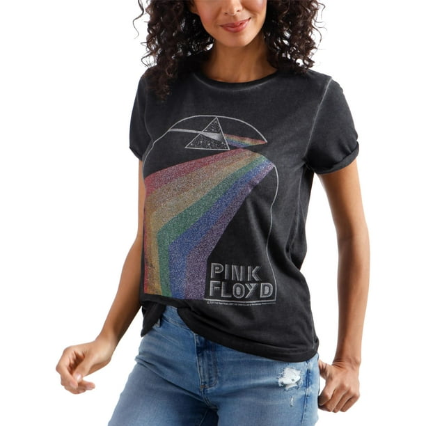 Pink Floyd Pink Floyd Womens Distressed Short Sleeves Graphic TShirt