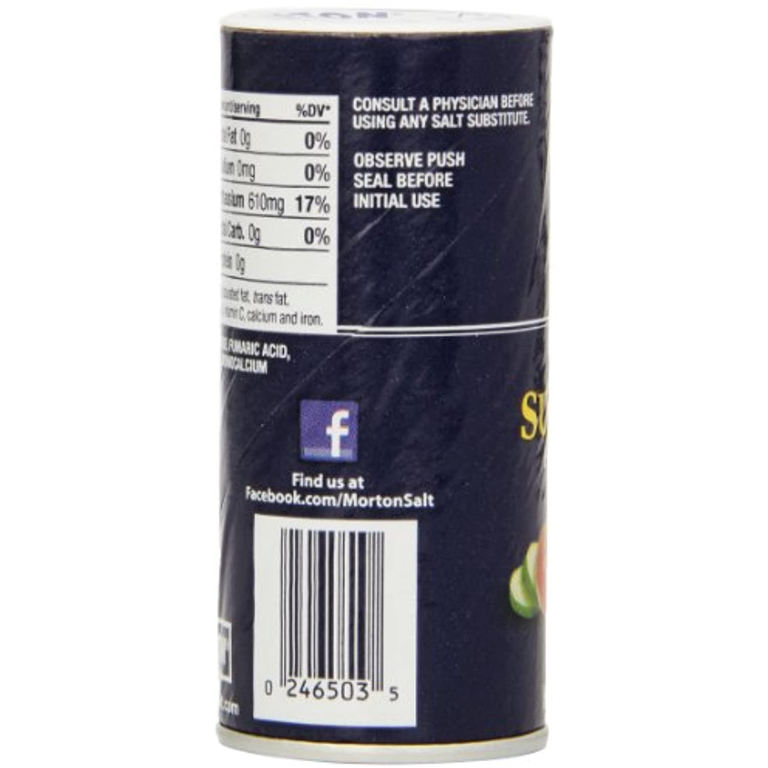 Morton Sodium Free Salt Substitute, Sodium-Restricted Diets 3.12oz (6 Pack)