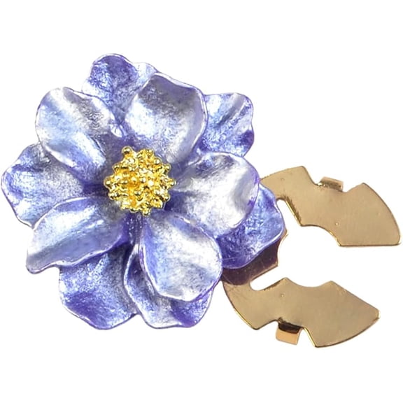 4Pcs Floral Button Covers Clip On, Alloy Metal 0.98in - No-Sew & Secure for Men’s Shirts, Women’s Blouses, Wedding Dress
