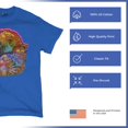 thumbnail image 4 of Tee Hunt Dean Russo Cute Gorilla T-Shirt Colorful Silverback Ape Art Men's Tee, Blue, Small, 4 of 5