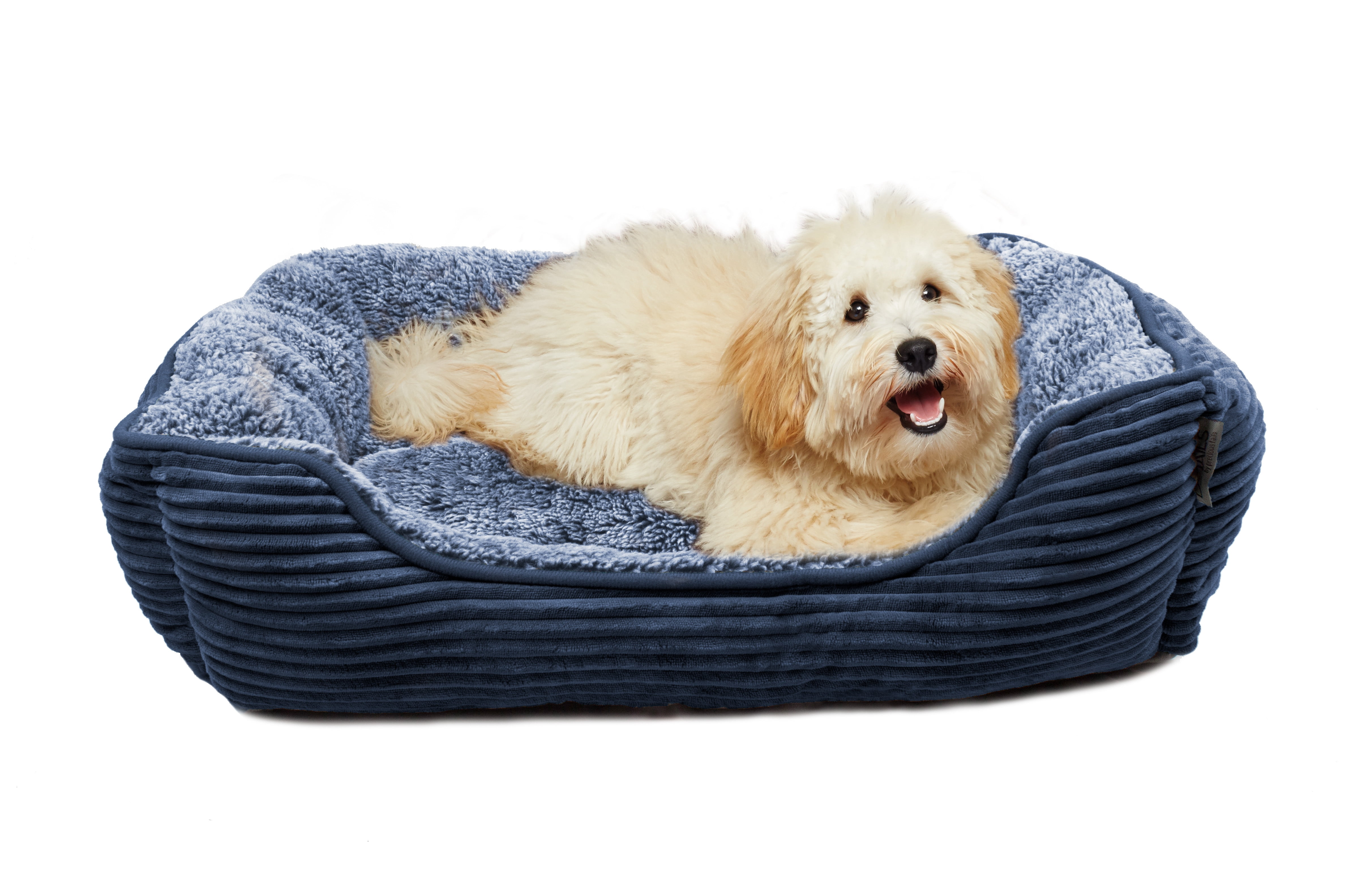 Precious Tails Super Plush Corduroy Sherpa Cuddler Pet Bolster