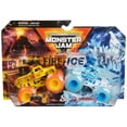 thumbnail image 1 of Monster Jam Fire & Ice Monster Trucks, 2 Pack, Whiplash vs Dragonoid, 1:64 Scale, 1 of 8