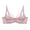 Hot Pink, variant on Women's Full Coverage Ultra-Thin Breathable Rabbit Ear Cup Bra, Lace Trim Plunge Bra for Large Bust Minimizing, Side Support Anti-Sagging & Underarm Fat Control