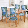 thumbnail image 2 of Yayeee 4 Pack Dining Chair Covers Stretch Parson Chairs Slipcovers Seat Protector, Sea Window, 2 of 6