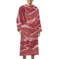 thumbnail image 2 of Meat Bathrobe Plush Bathrobe Cozy Unisex Winter Bathrobe Warm Water Absorbent, 2 of 9