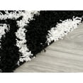 thumbnail image 4 of LBaiet 5' x 7' Black and White Geometric Ikat Rectangular Shag Area Throw Rug, 4 of 7