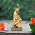 thumbnail image 4 of Estatua decorativa de pavo real, escultura decorativa de pavo real para gabinete Oro S, 4 of 9