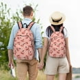 thumbnail image 5 of Picia Smiling Pink Pumpkins Printed Canvas Daypack - Stylish and Durable Vintage Compact Backpack - Class, Work, Travel, or Laptop Bookbag,Organized Compartments-Small, 5 of 6