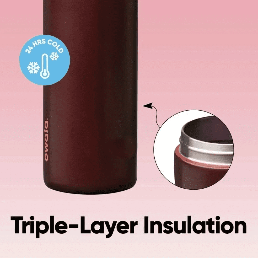 Owala Freesip 24oz Insulated Stainless Steel Water Bottle - Black
