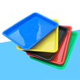 thumbnail image 2 of PENGXIANG Tray Plastic Organizer Art Trays Multicolor Crafts Cup Holder Table Craft Clean Serving, 2 of 7