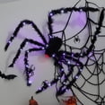 thumbnail image 7 of 5FT Giant Spider Halloween Decorations with 56 LED Purple Lights, Large Black Realistic Spider with Timer & Remote Control, Light up Spider for Indoor Outdoor Yard Halloween Decorations, 7 of 7