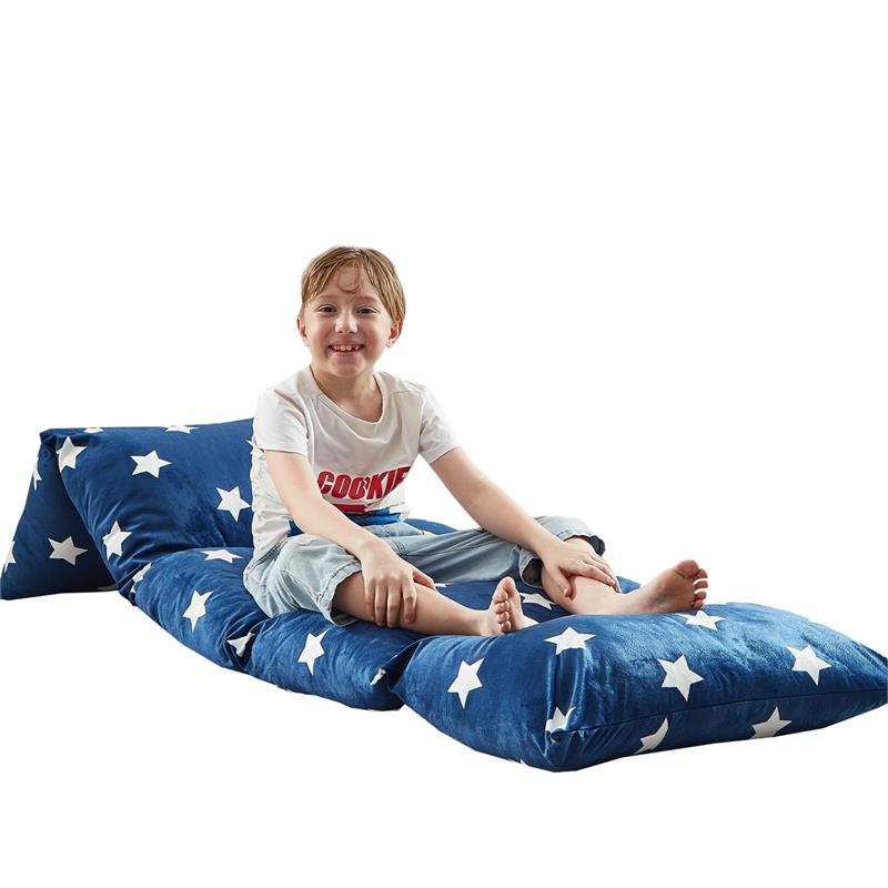 Bean Bag Covers Navy Stars Microfiber 88"x26" Microfiber Nap Mat