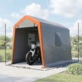 thumbnail image 3 of Outsunny 6' x 8' Portable Shed, Outdoor Storage Shed Tent, Light Grey, 3 of 10